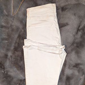 Ladies Top Shop Moto Jaime Flare White Jeans Size 28/30